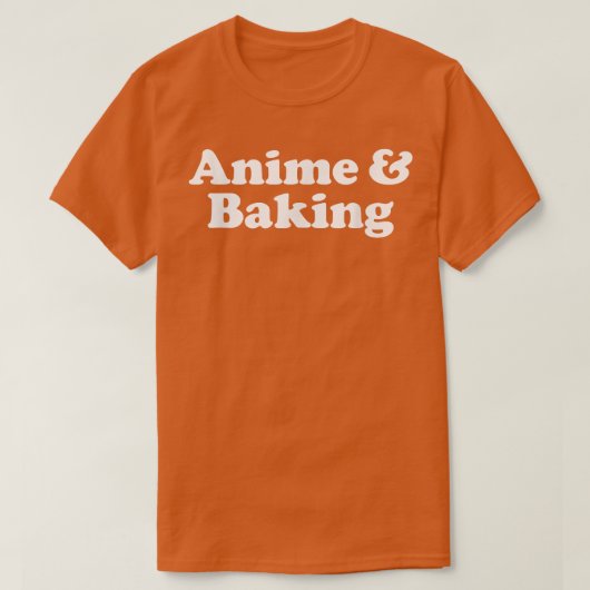 アニメとベーキングかわいい Tシャツ (デザイン正面)