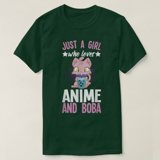 アニメとボバ漫画アニメのものアニメの女の子 Tシャツ (デザイン正面)