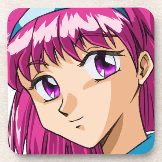 アニメとマンガ顔 コースター (正面)
