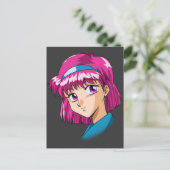 アニメとマンガ顔 ポストカード (スタンド正面)