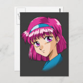 アニメとマンガ顔 ポストカード (正面/裏面)