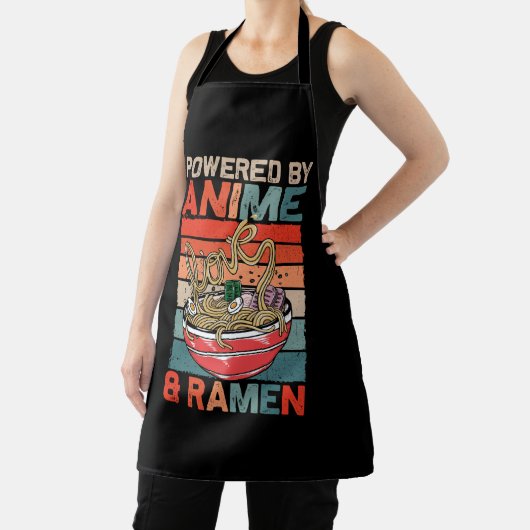 アニメとラーメンで動くアニメ麺が大好き日本 エプロン (インサイチュ)
