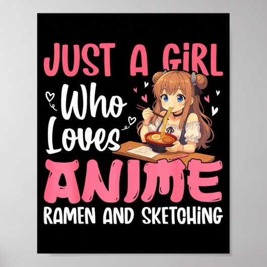 アニメとラーメンとスケッチが好きな女の子, J ポスター (正面)