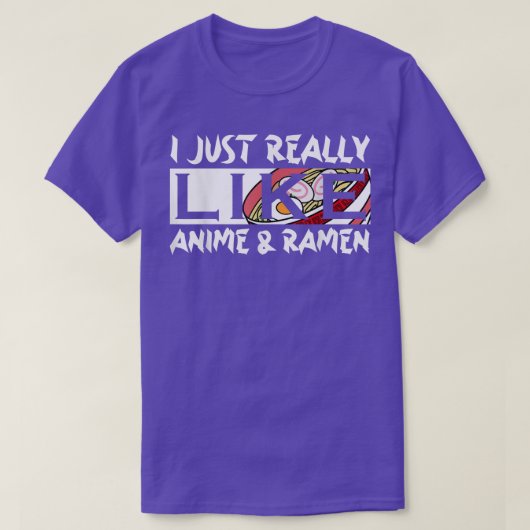 アニメとラーメンと可愛いマンガが本当に好きなのさ44 Tシャツ (デザイン正面)