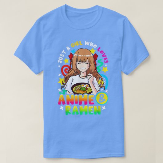 アニメとラーメンの女の子が好きな女の子|過去記事 Tシャツ (デザイン正面)