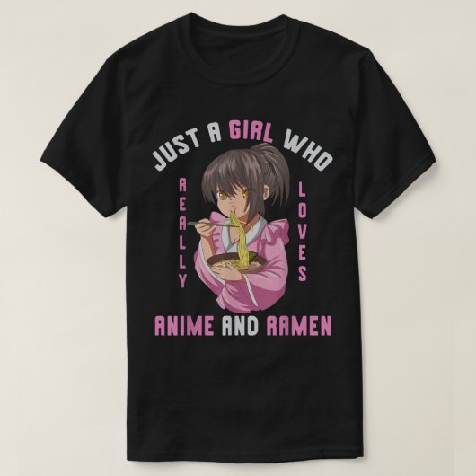 アニメとラーメンオタクが大好きな女の子|過去記事 Tシャツ (デザイン正面)