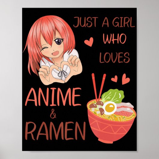 アニメとラーメン日本アニメが大好きな女の子だけ ポスター (正面)