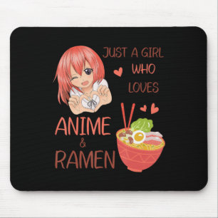 アニメとラーメン日本アニメが大好きな女の子だけ マウスパッド