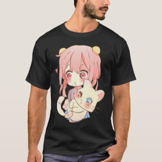 アニメと猫好きNマンガかわいいオタク Tシャツ