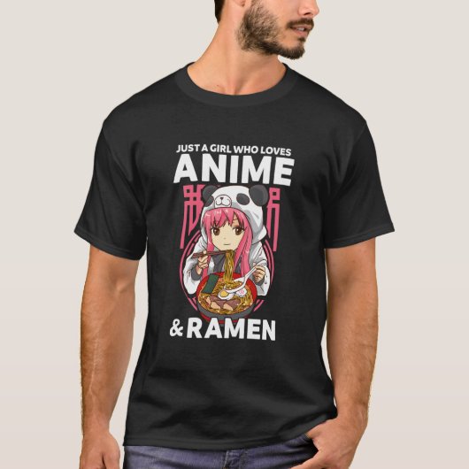 アニメとRaボウルパンダが大好きな人 Tシャツ (正面)