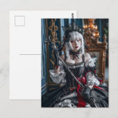 アニメにインスパイアされたゴシック・カワイイメイド ポストカード (正面/裏面)