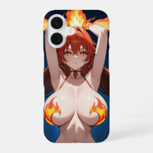アニメにインスパイアされた炎の力強いスマホケース