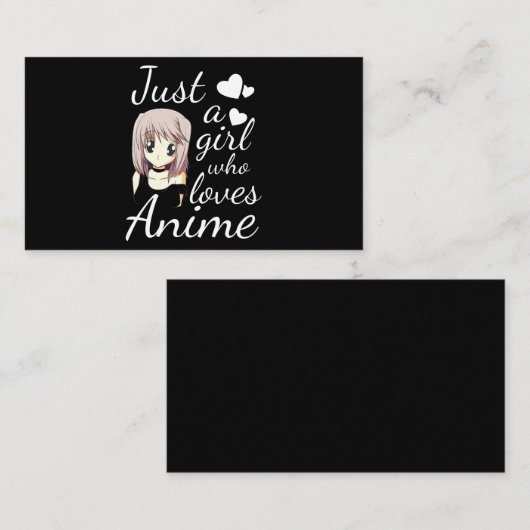 アニメのかわいいコスプレが大好きな女の子だけ 名刺 (正面/裏面)