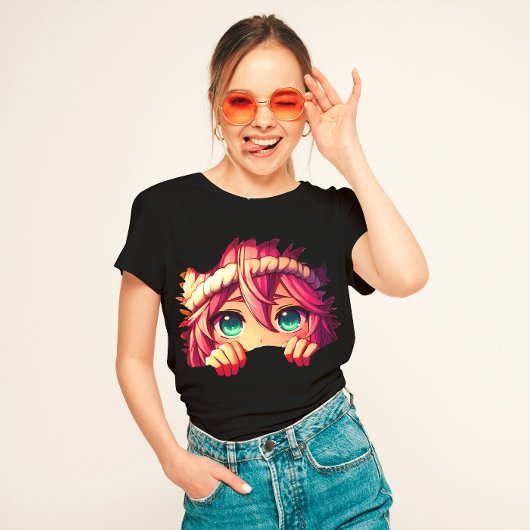 アニメのぞき見 Tシャツ