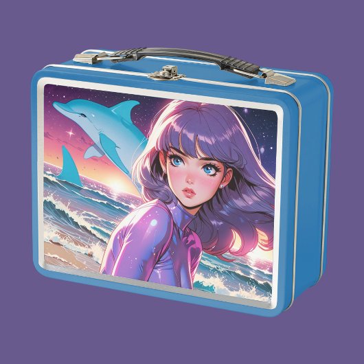 アニメのイルカ メタルランチボックス