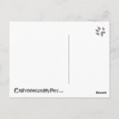 アニメのウサギ（耳のてっぺんの滑らかな髪） ポストカード (裏面)