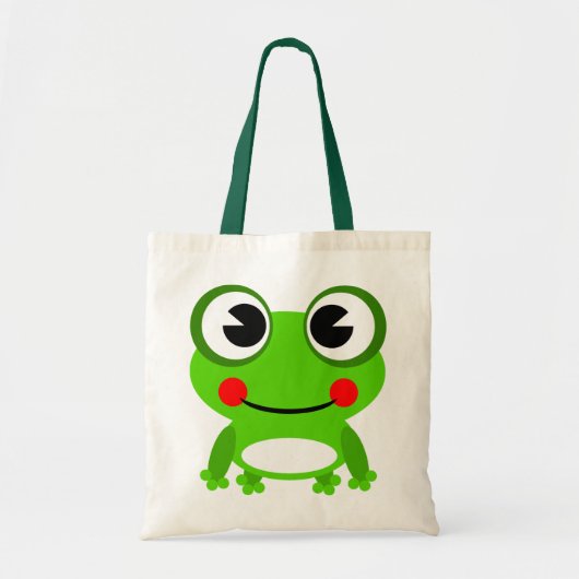 アニメのカエル トートバッグ (正面)
