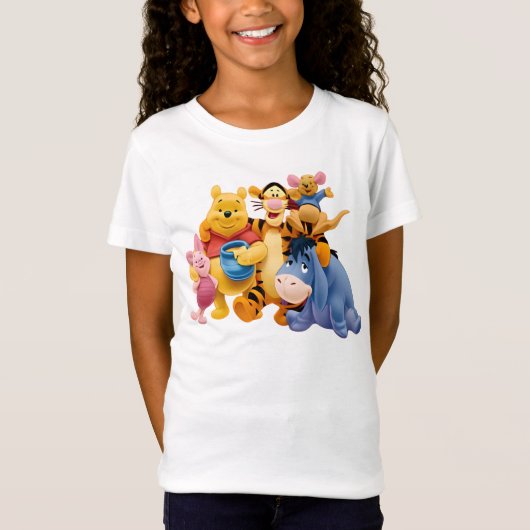 アニメのキャラクターウィニーpooh bear honey anime tシャツ (正面)