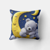 アニメのクマと月 クッション (裏面)