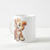 アニメのクマイラストレーション コーヒーマグカップ (正面左)