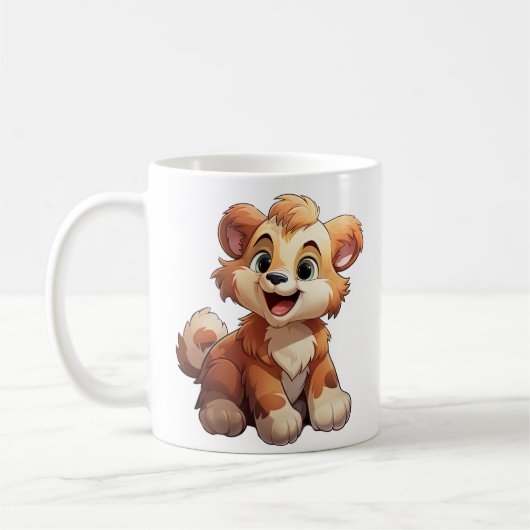 アニメのクマイラストレーション コーヒーマグカップ (左)