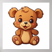 アニメのクマイラストレーション ポスター (正面)