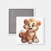 アニメのクマイラストレーション マグネット (正面/裏面)