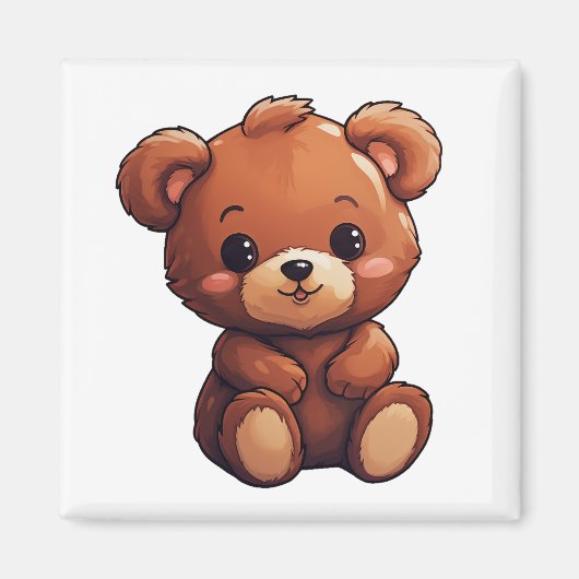 アニメのクマイラストレーション マグネット (正面)
