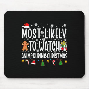アニメのクリスマスムービーファミリーを見る可能性が最も高い マウスパッド