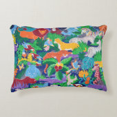 アニメのサファリ動物 アクセントクッション (正面)