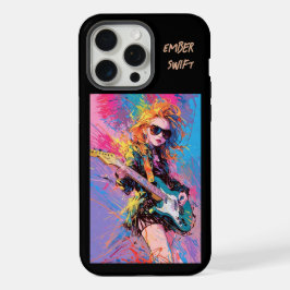 アニメのスタイリッシュな女性ギタリスト iPhoneケース iPhone 15 Pro Maxケース