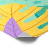 アニメのナマケモノが逆さまに枝からぶら下がっている ポスター (角)