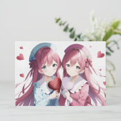 アニメのハートとバレンタインデー シーズンカード (スタンド正面)