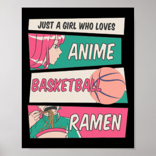 アニメのバスケットボールラーメンを愛する女の子の川合 ポスター