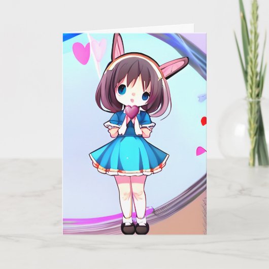 アニメのバレンタインデー カード (正面)