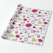 アニメのバレンタインデー ラッピングペーパー (アンロールド)