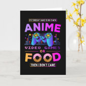 アニメのビデオゲームや食べ物の男のカッコいい子が存在する カード (黄色い花)