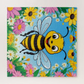 アニメのビーカラフルの花 ジグソーパズル (横)