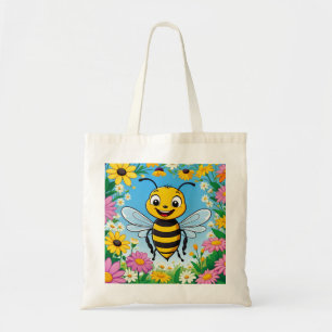 アニメのビーカラフルの花 トートバッグ