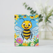 アニメのビーカラフルの花 ポストカード (スタンド正面)