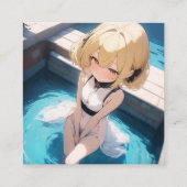 アニメのプールサイド スクエア名刺 (裏面)
