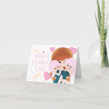 アニメのママと双子のカード