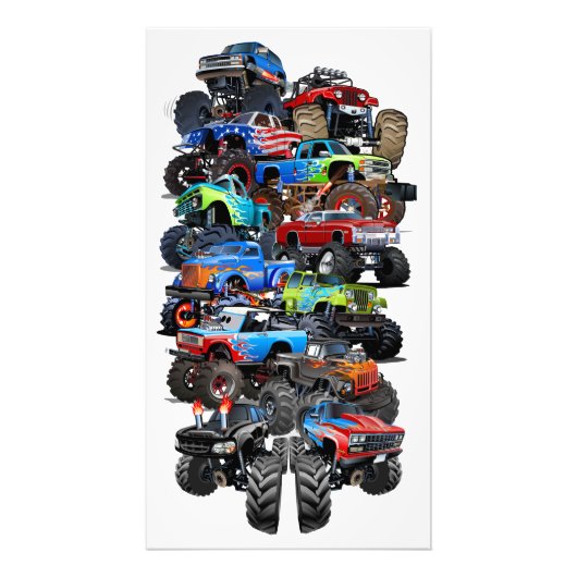 アニメのモンスターカー フォトプリント            (正面)