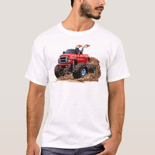 アニメのモンスター トラック Tシャツ (正面)