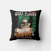 アニメのラーメンやスケッチGiが大好きな女の子 クッション (裏面)