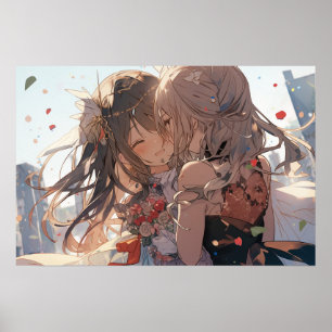 アニメのレズビアンのダウンタウン結婚夏 ポスター