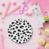 アニメの動物のテクスチャ ペーパープレート (パーティー)