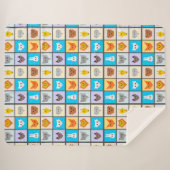 アニメの動物のパターン毛布 シェルパブランケット (正面(横))