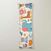 アニメの動物のパターン ボディピロー (裏面 (縦))