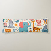 アニメの動物のパターン ボディピロー (裏面)